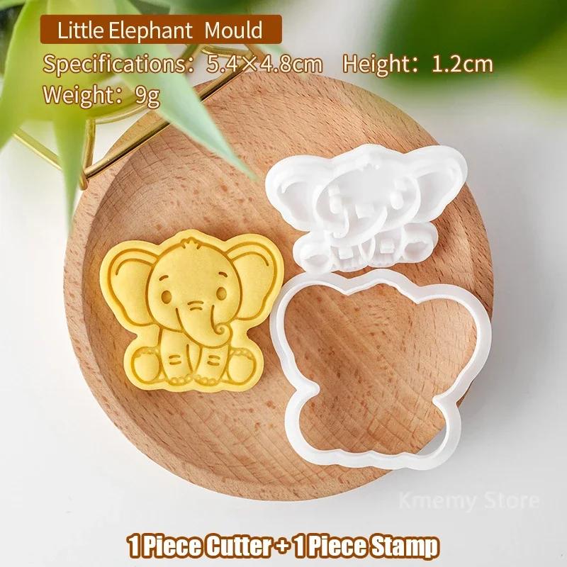Tagliabiscotti Animali Cartoni Animati Animale della Giungla Tigre Carina Leone Gatto Cane Orso Elefante Timbro per Biscotti Strumenti di Goffratura Decorazione Torta