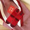 Big Red Mid-calf Wedding Socks for Men and Women, Symbolizing Wealth and Prosperity. Three-dimensional Creative New Year Socks with Text