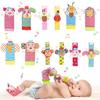 Infant Cartoon Animal Rattle & Bell Wristband Sock Set – Toddler-Friendly, CPC CE EN Certified