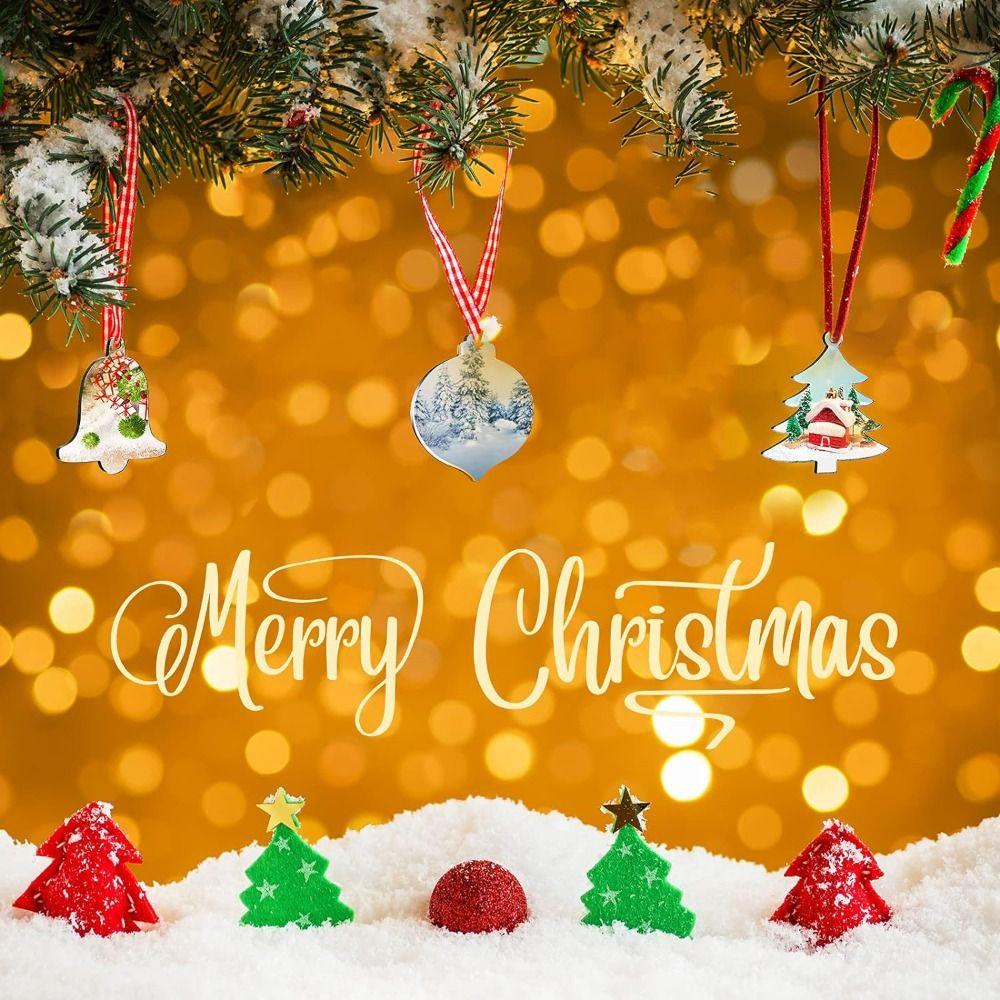 10Pcs Multishape Acrylic Christmas Ornaments Star Clear Circles Discs  Home Party Supplies