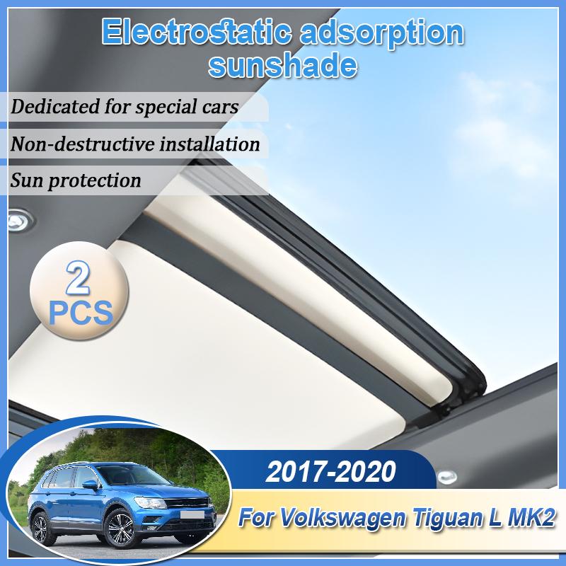 Parasolar Plafon Auto Pentru Volkswagen Tiguan L MK2 AD BW 2017- Adsorbție Electrostatică Parasolar Trapă Geam Plafon Accesorii Auto