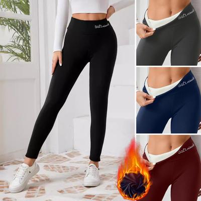 Damskie Legginsy Elastyczne Wysoki Stan Haft Litery Nadruk Spodnie do Jogi Sportowy Styl Obcisłe Spodnie