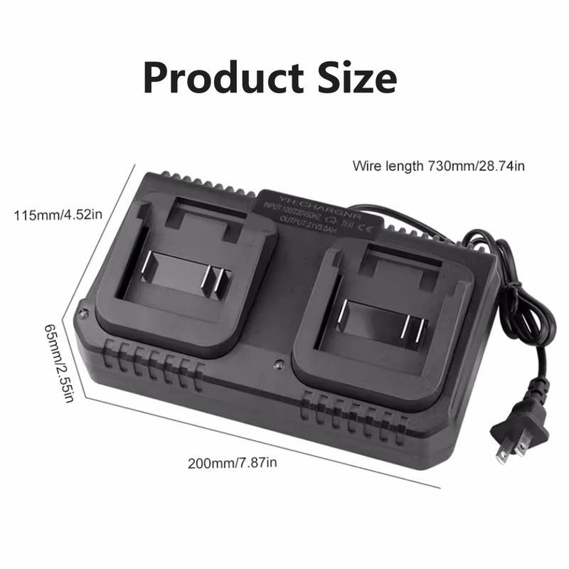 Lithium Battery Dual Charger 2 Ways Power Tool Battery Charger EU/US Plug For Makita 18V 21V Battery BL1415/1815/1830/1850