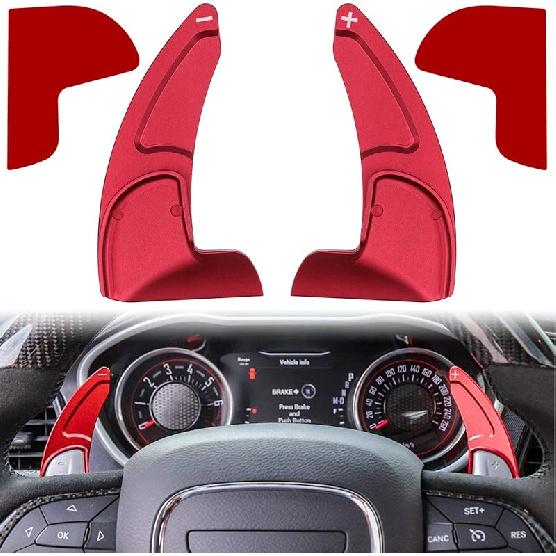 Steering Wheel Shift Paddle Extended Shifter Trim Cover For Dodge Challenger Charger Durango RT & Scat Pack 2015-2024, For Jeep Grand Cherokee 2014-