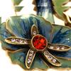Medieval Vintage Western Retro High Court Simple Personality Copper Alloy Enamel Lotus Brooch New