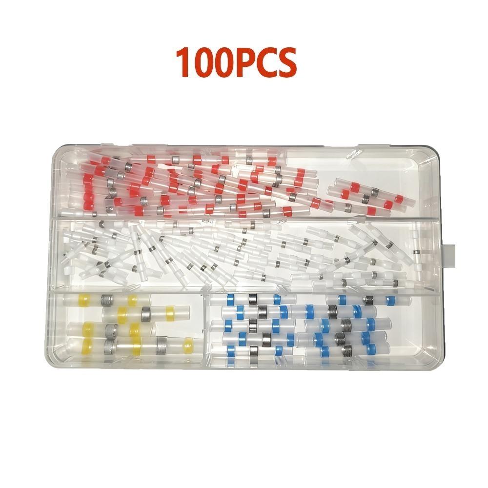 50/100 Pcs Solder Sleeve Wire Connectors Practical Electrical Waterproof Seal Heat Shrink Butt Terminals Wire Cable Splice Kit