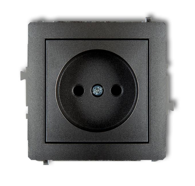 Deco Single Socket B/U Graphite 11Dgp-1P