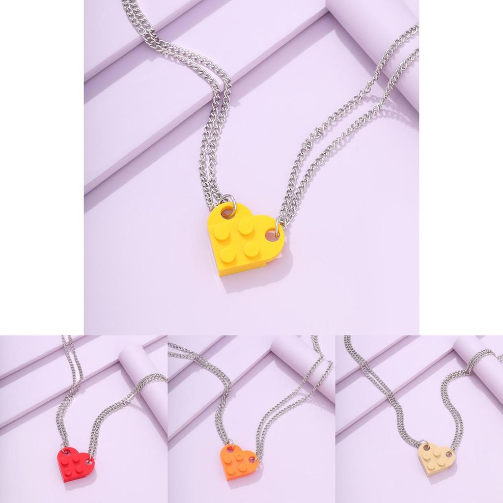 Heartshaped Jewelry Eyecatching Necklace For Trendy Couples In Vibrant Colors