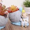 Flowerpot Silicone Mold Sitting Astronaut Shape Concrete Moulds Flowerpots Molds Cements Mould Silicone Material for DIY