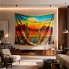Desert landscape with cacti Digital printing polyester wall tapestry suitable for use living rooms bedrooms offices bars party