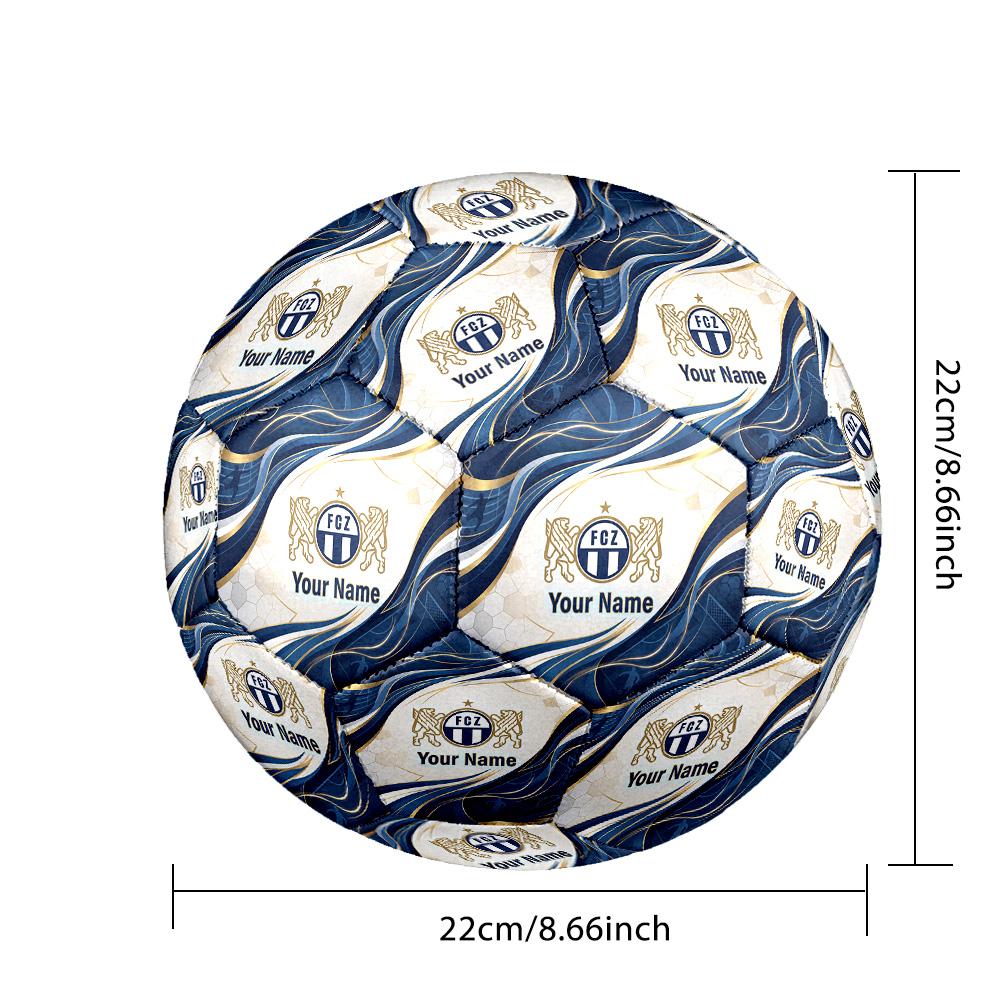 Personalized Size 5 Football FC Zürich Pattern Outdoor Game Sports Ball Gift