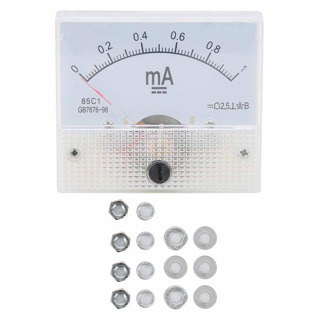 85C1 DC 0 1MA Pointer DC Ammeter Current Measuring Meter Pointer DC Ammeter