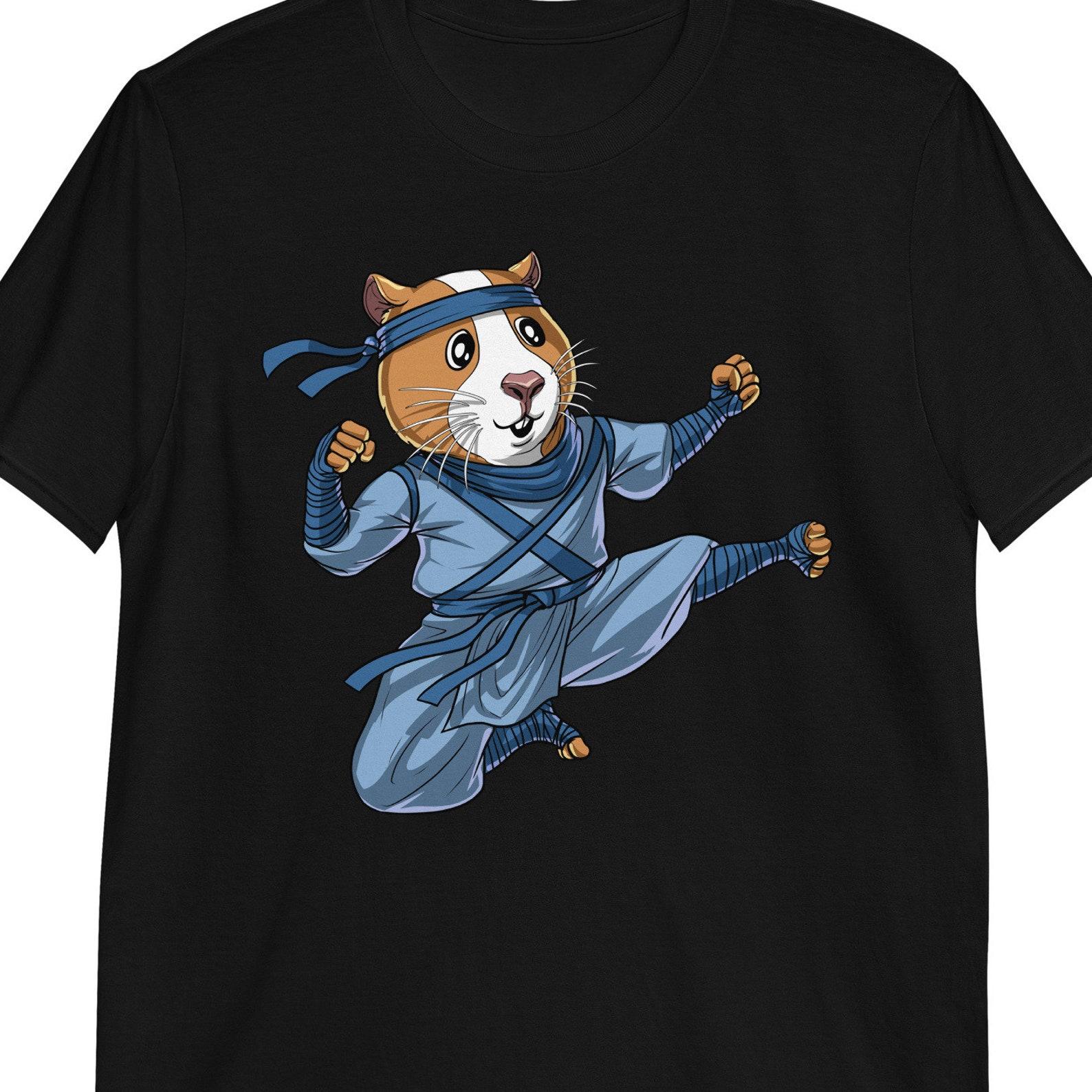 Guinea Pig Ninja T-Shirt, Funny Guinea Pig Tee 140