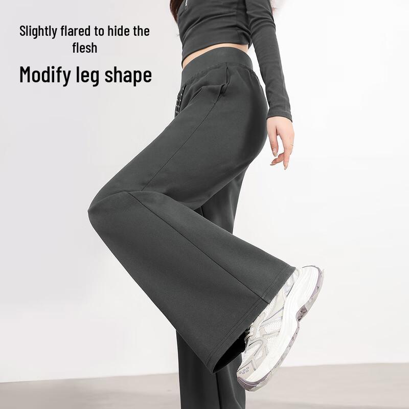 Baleno Women's High-Waist Micro-Flare Straight Leg Drawstring Pants