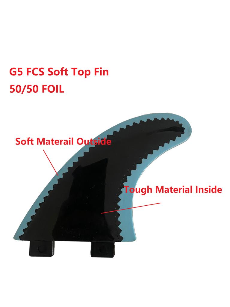 G5 Softtop Surfbrett Finnen 50/50 Profil SUP Zubehör Surf Finne Paddelbrett Finne