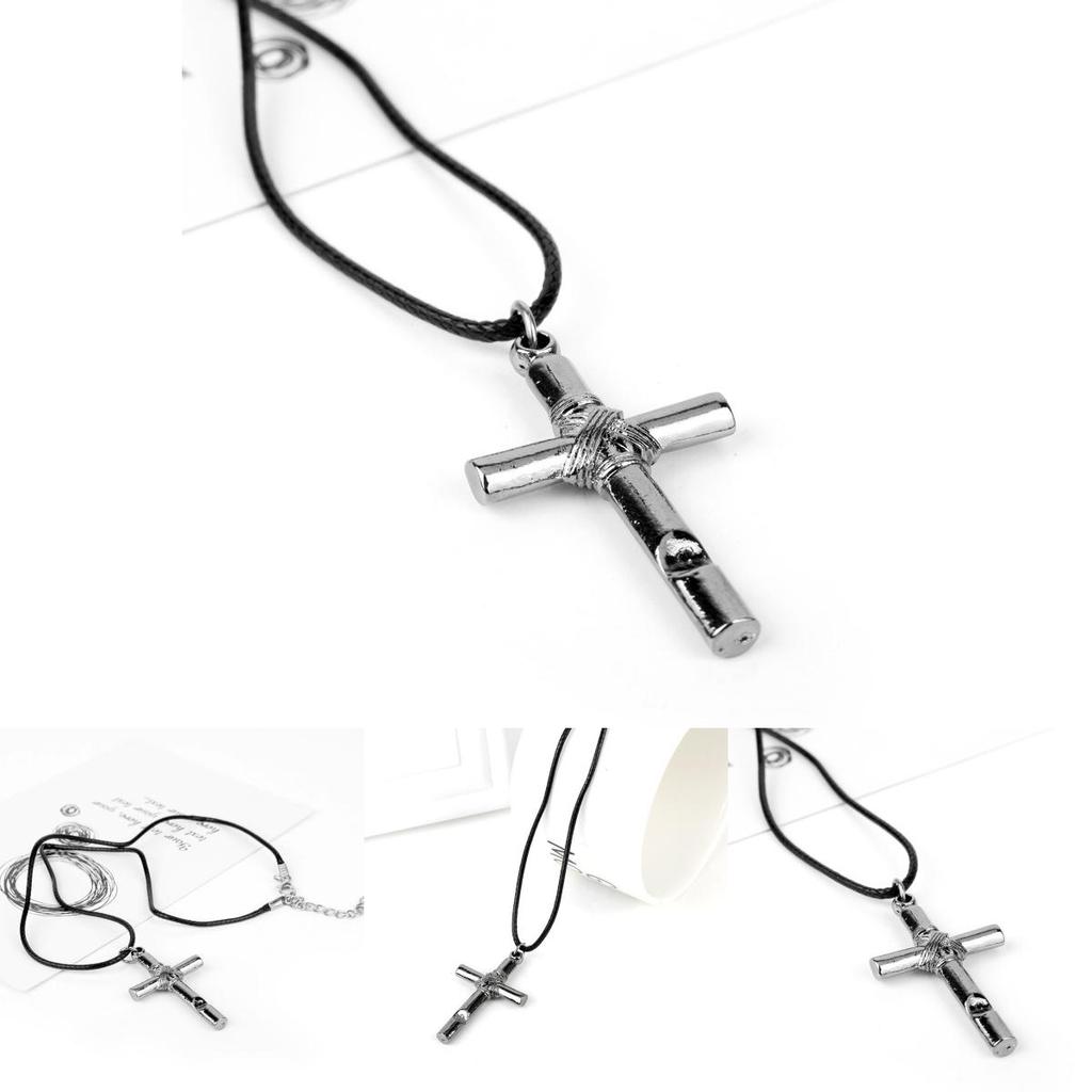 Hell Girl Cross Pendant Necklace With Alloy Design For Women And Men