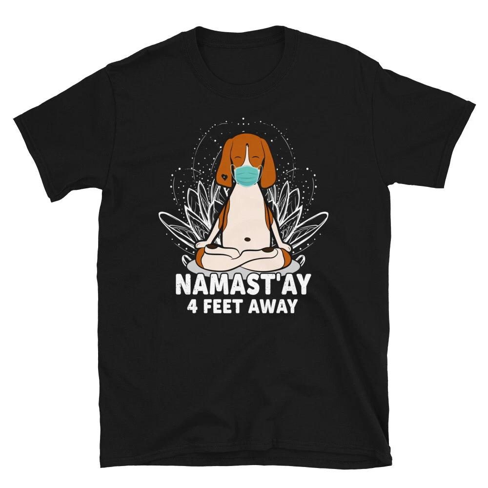 4 Feet Away Funny YOGA Peace Summer Namaste T-Shirt S