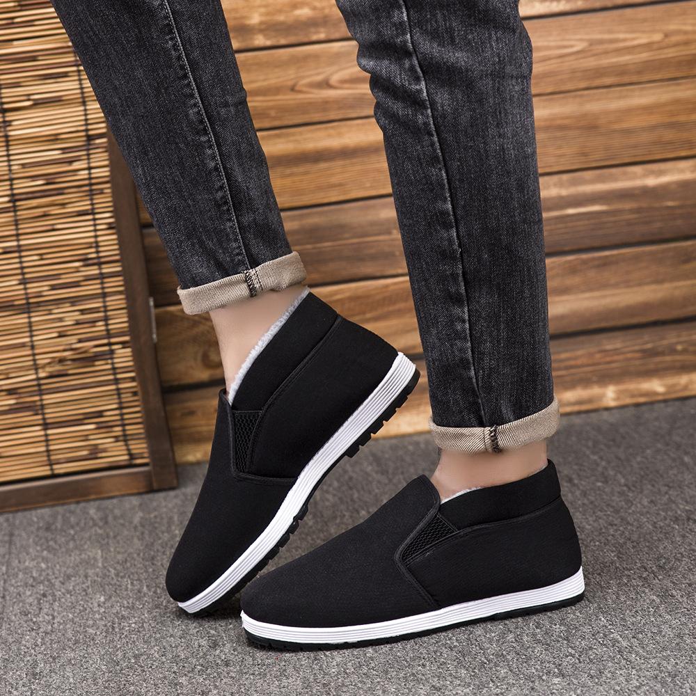 Unisex Autumn Winter Boots Padded Thickened Warm Cotton Casual Slip-on Comfortable Soft Elderly Outdoor Hiking Winter Shoes