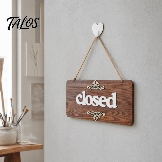 Wooden House Sign, Nordic Minimalist Style Wood Sign, Durable Wall Decoration Hanging Sign, for Coffee Shop Barber Shop Entrance