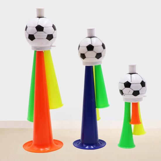 Huaqianguhh 2Pcs Soccer Cheering Horn, 3 Tone Sports Fan Noise Maker, Handheld Football Stadium Trumpet for Game Day, Party Accessory