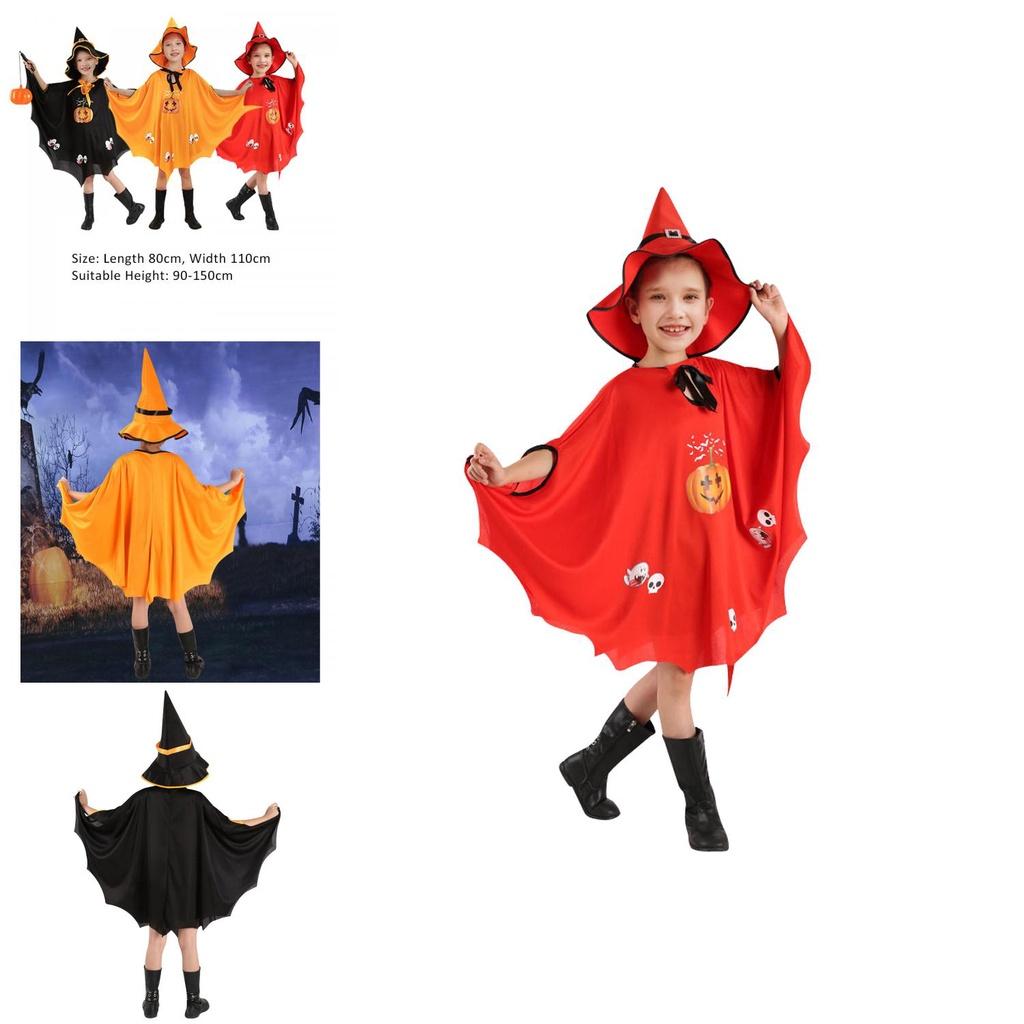 Halloween Children's Witch Cloak Costume Set Cosplay Fun!