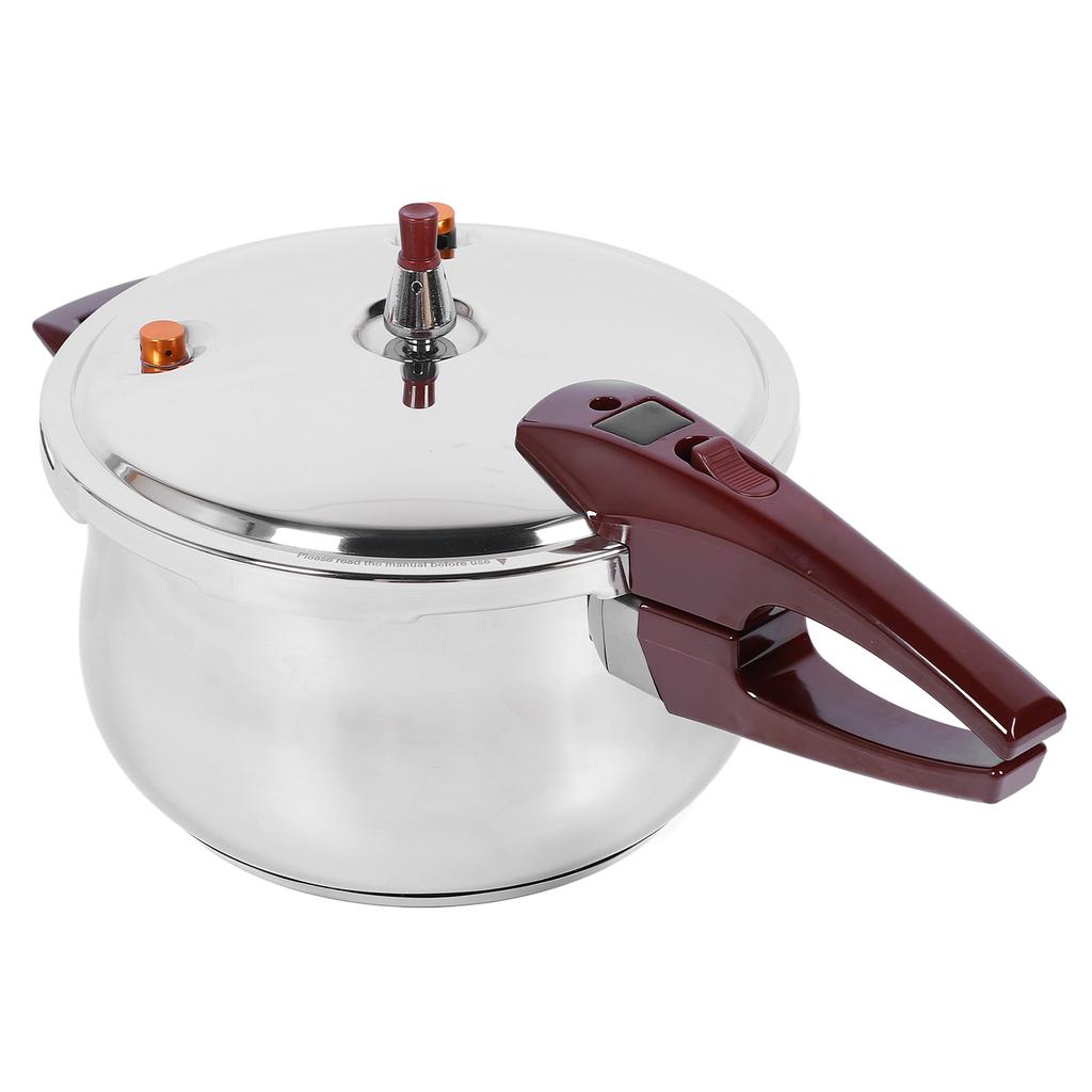 Stainless Steel Pressure Cooker Stew Cooking Pot Large Capacity Compatible with Gas Induction
