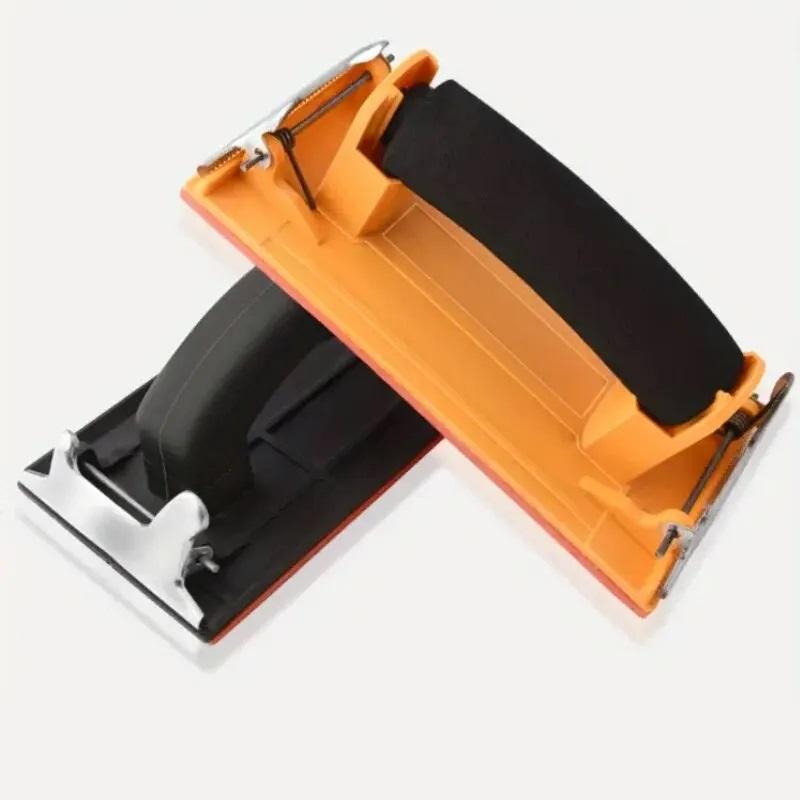 1 Pc of Sandpaper Holder Wall Polishing Tools Plastic Sandpaper Iron Plate Sandpaper Holder Sponge Handle Sand Holder
