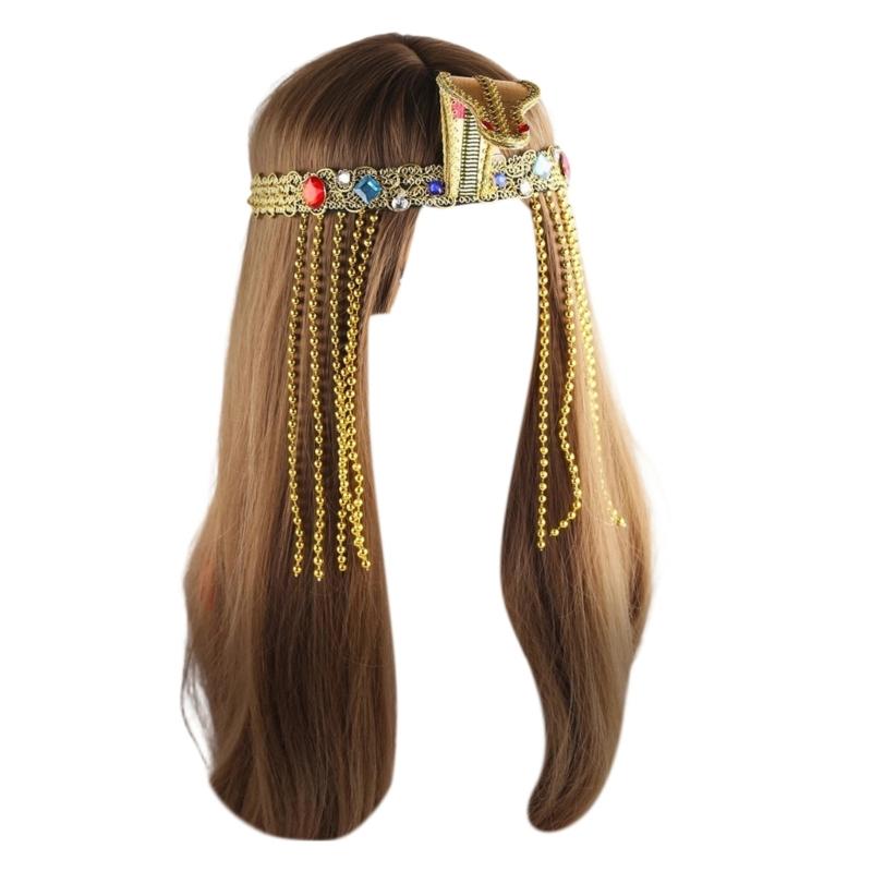 

Egyptian Queen Headdress Costume Accessory For Themed Parties Role Play Halloween Plastic Headpiece