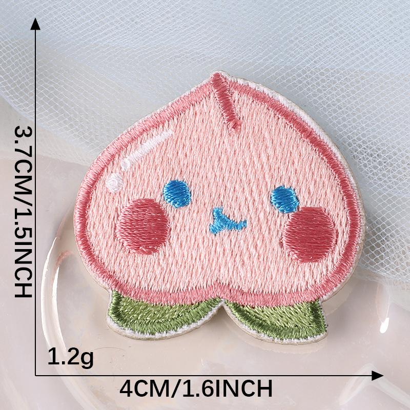 Cartoon Embroidery Label Cute Animal Avatar Badge Cloth Label Clothing Accessories Patch Decoration Self-Adhesive Embroidery Cloth Sticker