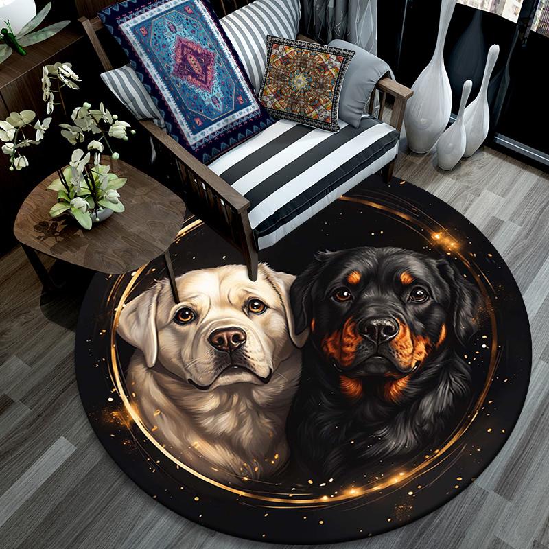 Cartoon Print Round Area Rug,Carpet Rug for Living Room Bedroom Sofa Playroom Decor,Non-slip Floor Mat