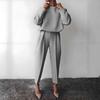 Women's Solid Color Long Sleeve Two-Piece Set - New Autumn/Winter Fashion