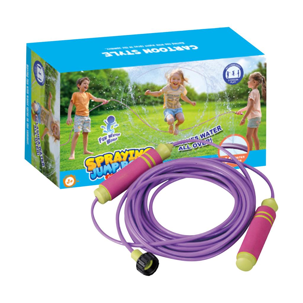 2-in-1 Water Sprinkler Outdoor Yard Toy For Kids, Rope Toys 12 Spray Holes, Outside Sprinkler Rope Team Game For Backyard, Beach & Summer Party Fun