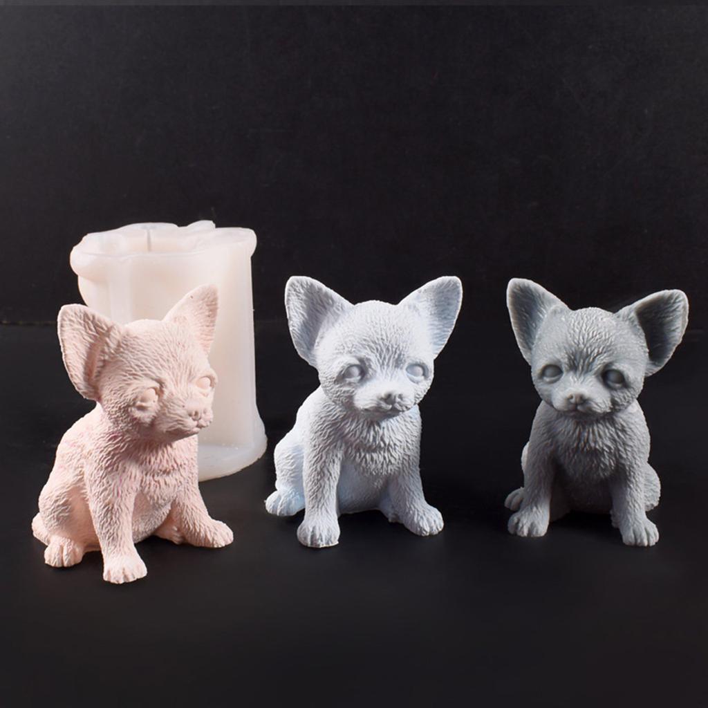 Silicone Candle Moulds Soap Molds French Bulldog Shape Wax Mould Hand-Making Mold Hand-Making Accessories for Wax Craft