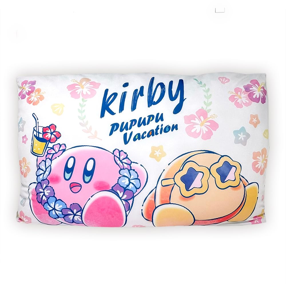 

Кирби из Звезд PuPuPu Отпуск Мягкая Прохладная Подушка Ваддл Ди 40 x 70 см с Игрушкой Бриллиант Прибл.. (белый) белый