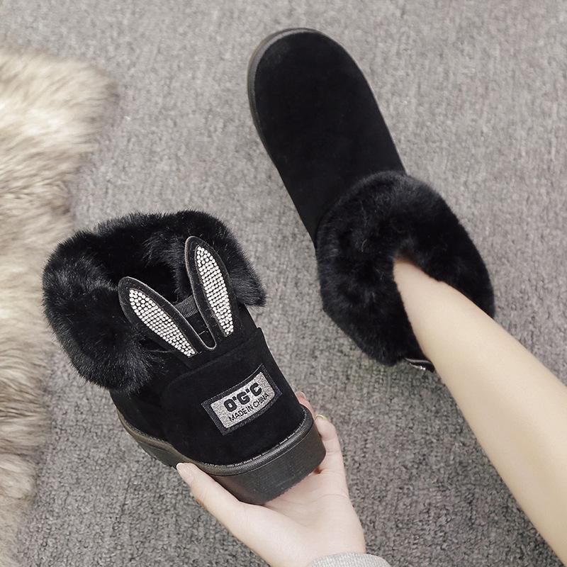 2024 Damen Winter Kurze Schneestiefel: Modisch, Warm, Dicksohlig, Samtgefüttert, Koreanischer Stil