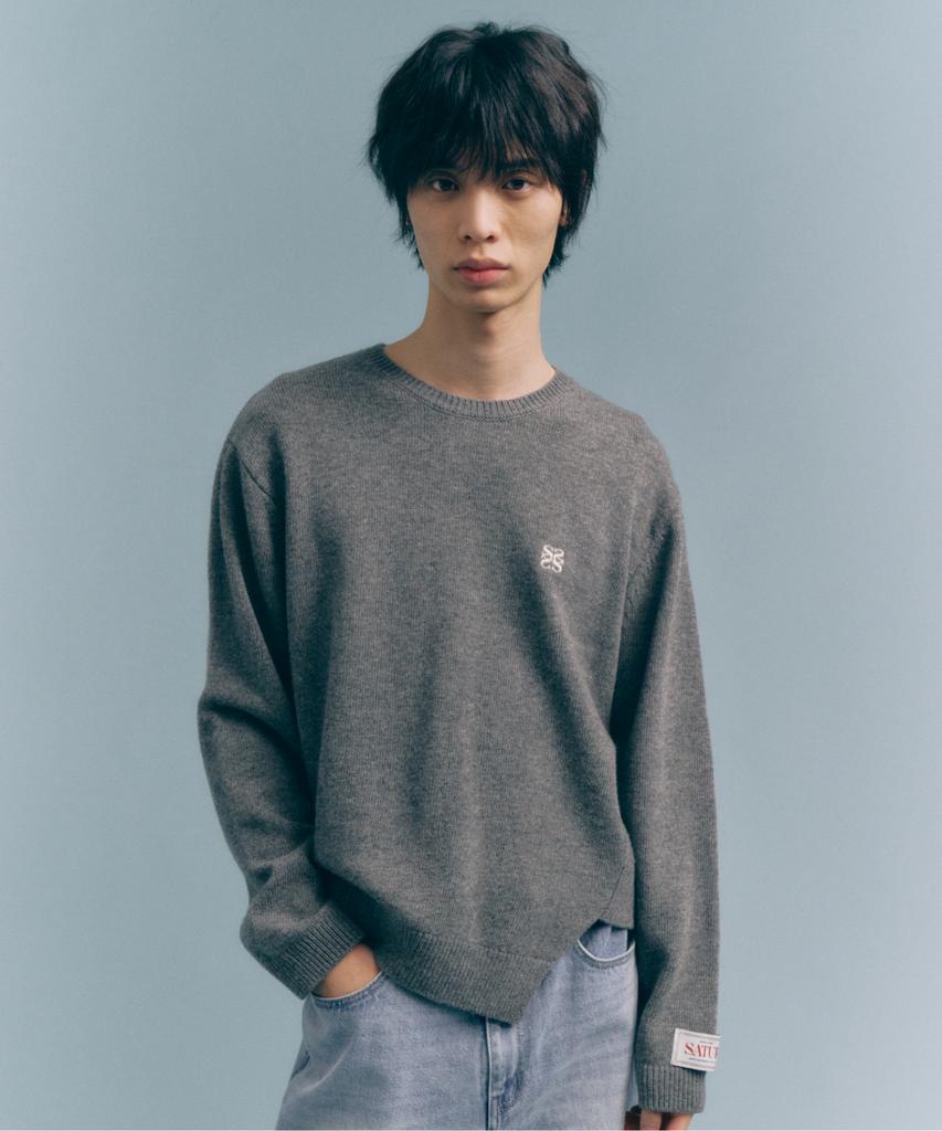 Seteo Dublin Asymmetrical Cashmere Blend Knit Classic Charcoal (Type B)