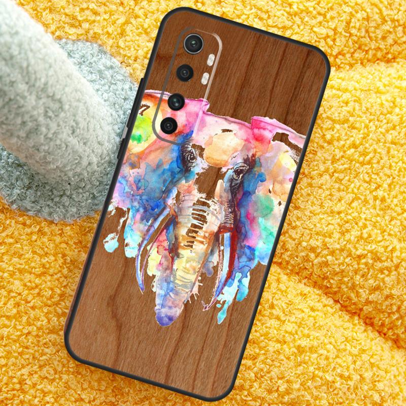 Natural Bamboo Wood Animal Print For Xiaomi Mi 11T Pro 9T 10T 11 Lite Cover Fundas For POCO F3 M3 M4 X3 Pro X3 GT NFC Case