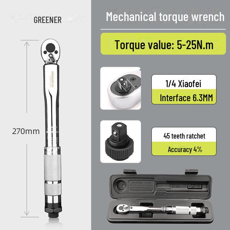 Green Forest High-Precision Adjustable Torque Wrench for Auto Repair and Spark Plug Installation