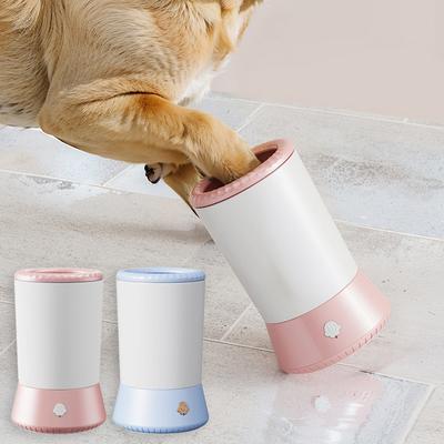 Nettoyeur de Patte d'Animal Enlève Poussière Saleté Poils Confortable Laveur Automatique de Patte de Chien Rechargeable par USB Machine de Nettoyage pour Pieds Brosses pour Chien