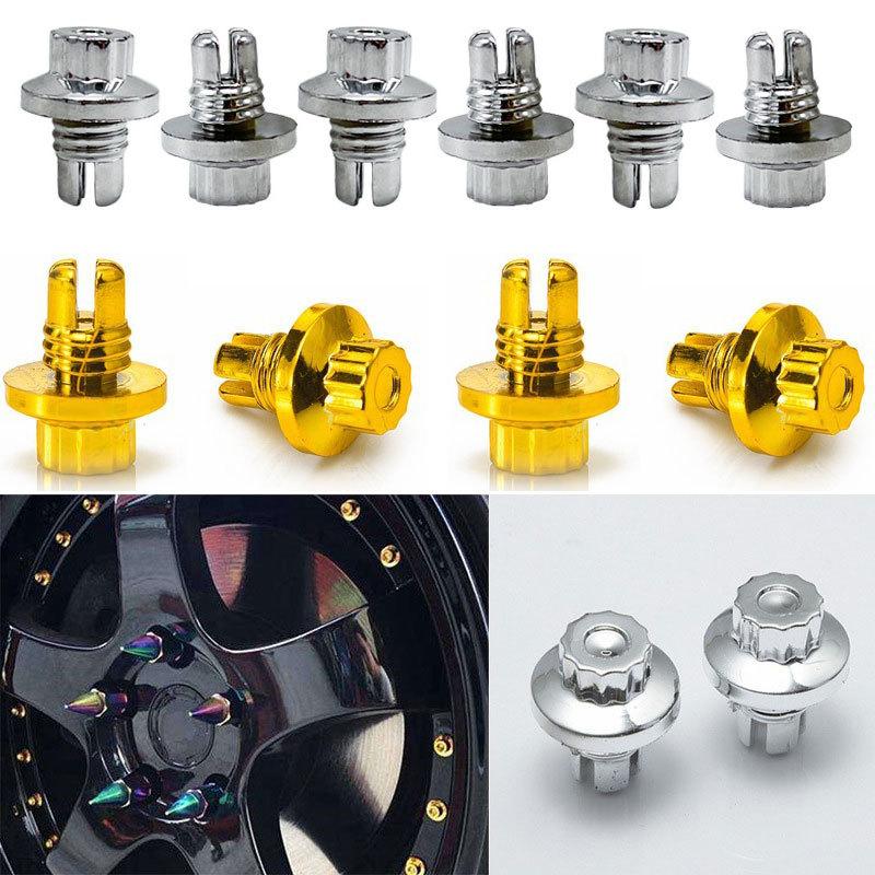 10/20 stuks Autoschroeven Wielnaaf Decoratieve Kunststof Schroeven Auto Banden Ombouw Accessoires Platkop Gepolijst Oppervlak Opschroefschroef