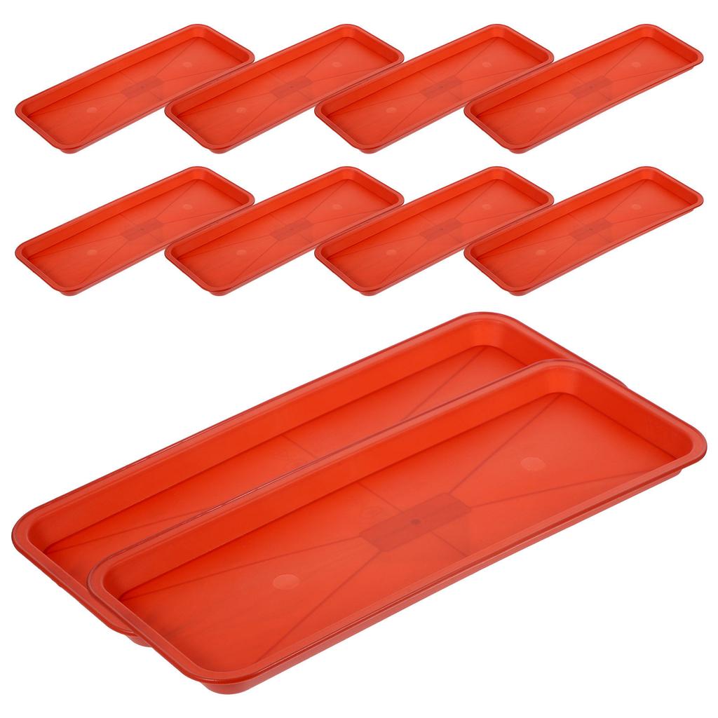10Pcs Reusable Plastic Plant Saucer Rectangular Sturdy PP Material Plant Drainage Tray for Pots Bonsai Window Sill Flower Pot