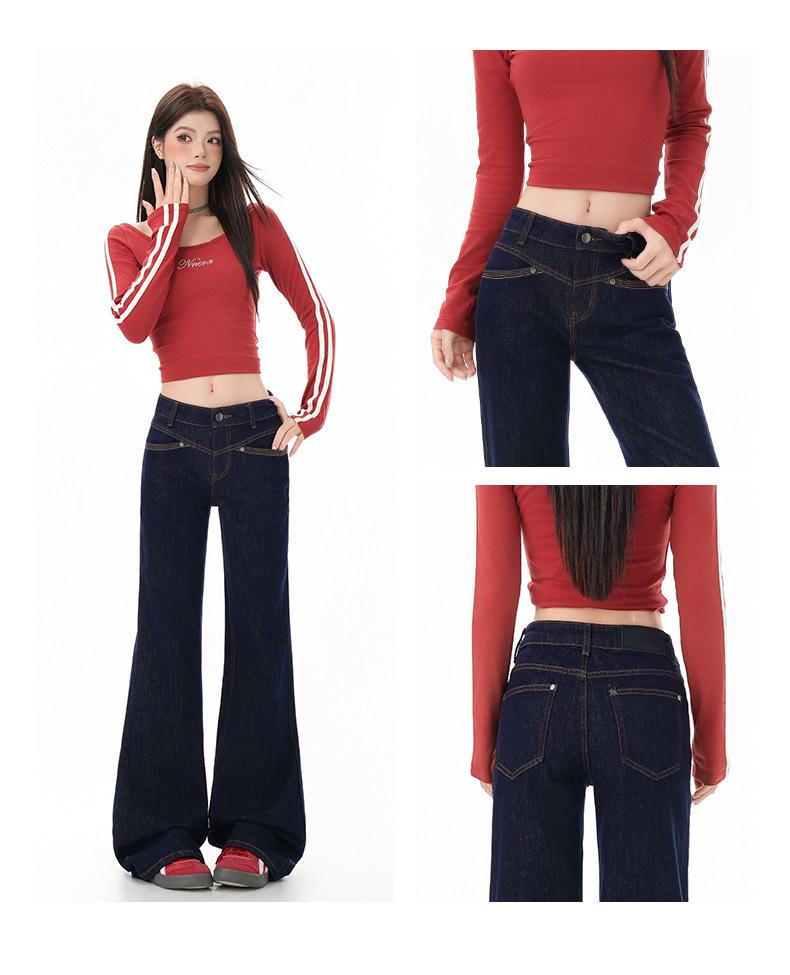 Women's Low Waist Micro Flare Jeans - Autumn 2025 Spicy Girl Collection