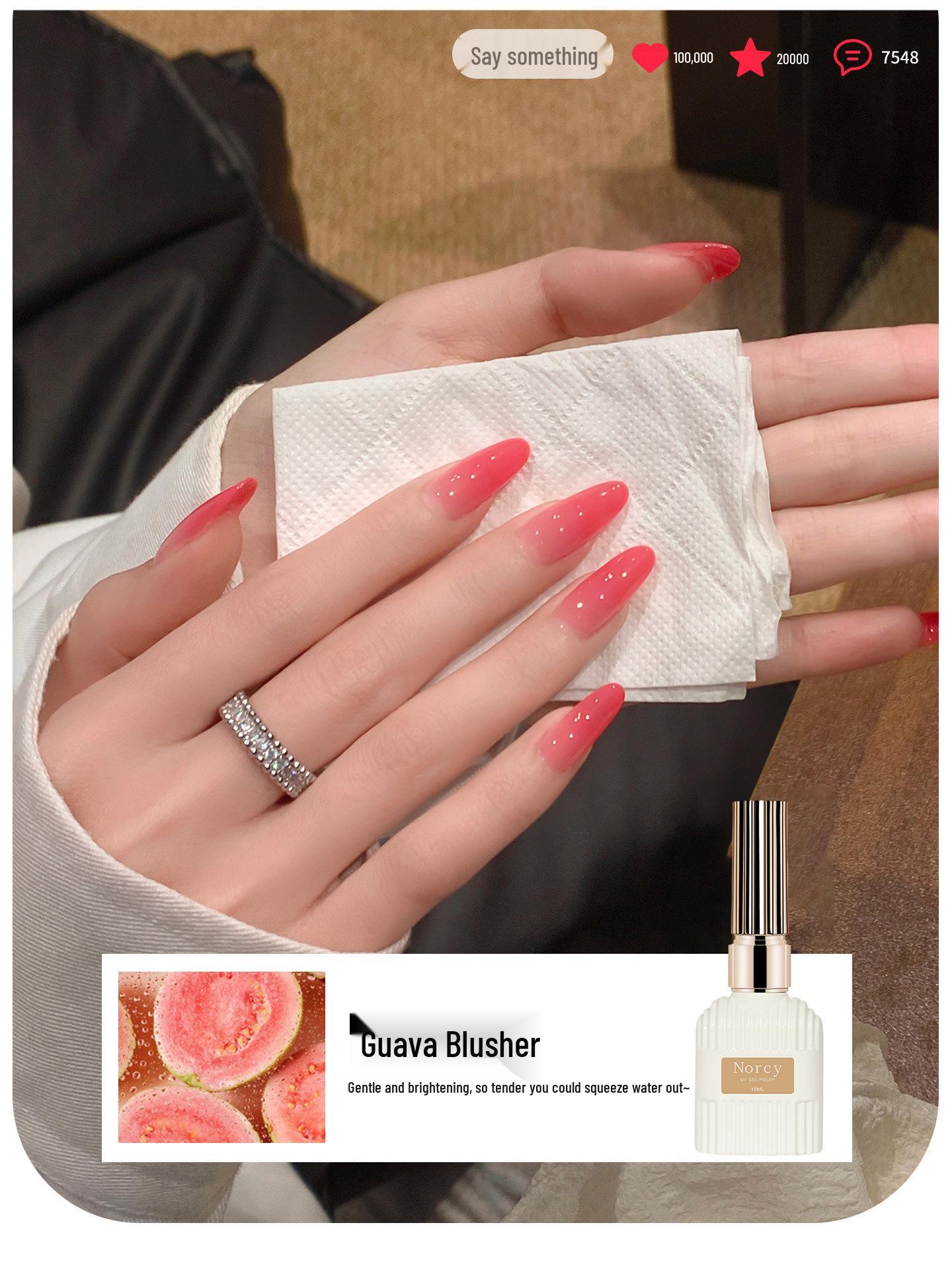 Guava Blush Nude Nail Gel 2026 - Pure Desire Watery Whitening Salon Formula