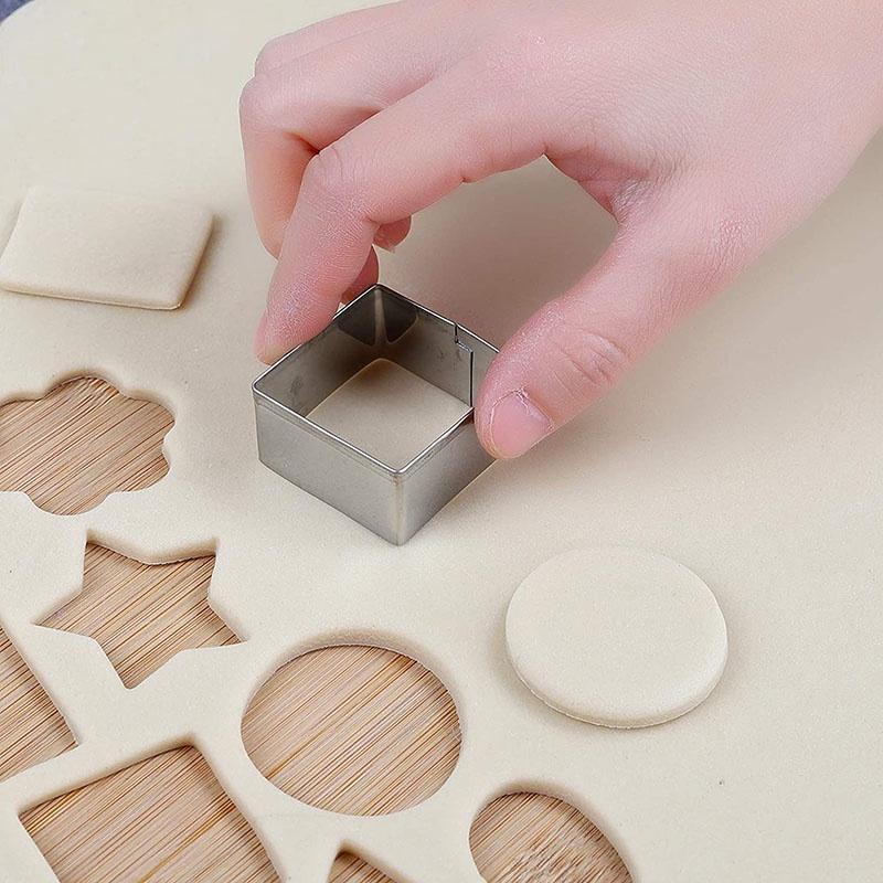 3Pcs Metal Cookie Cutter Geometric Forms for Cookies Set Easy Press Pastry Fondant Biscuit Baking Mold baking accessories baking