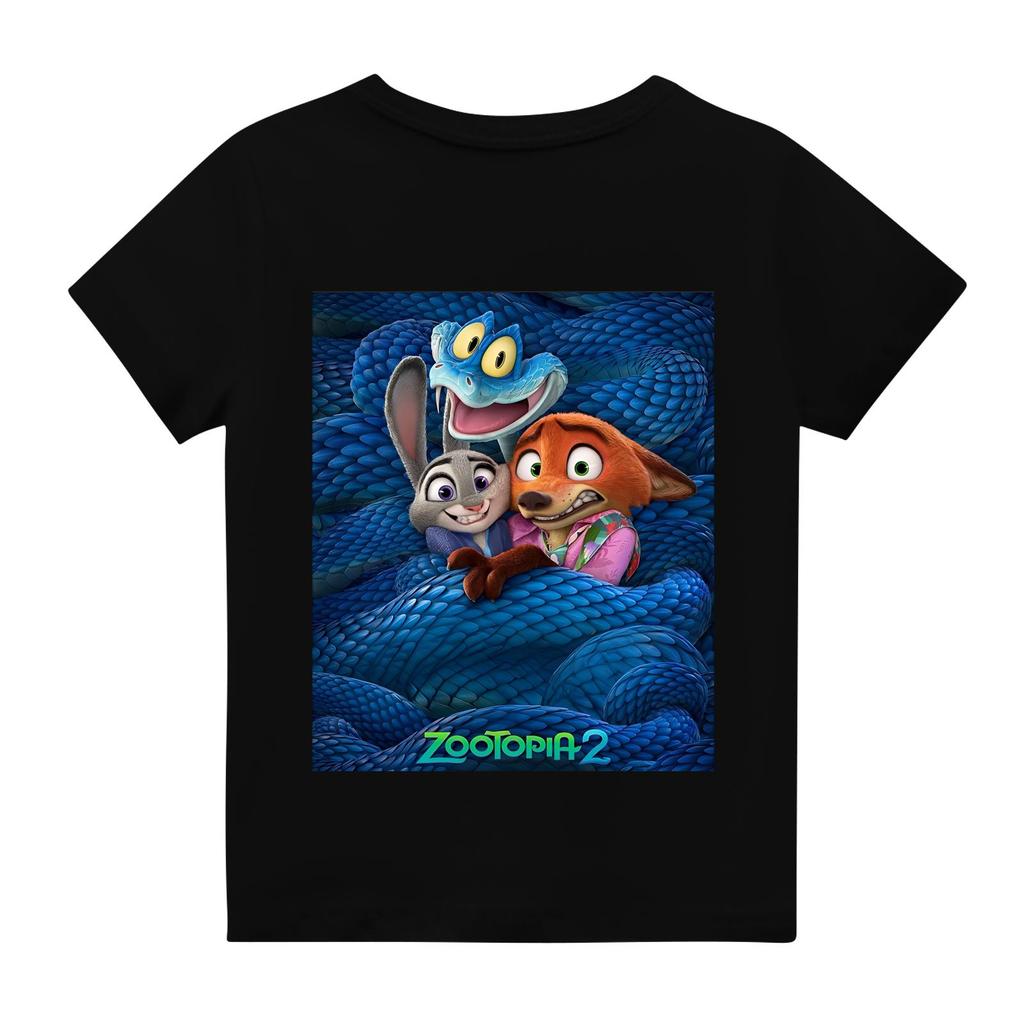 Children's Casual Fashion Cartoon Print Short-sleeved T-shirt Top