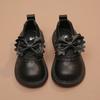 British Style Bowknot Girls Princess Leather Shoes Soft Sole Performance Flats