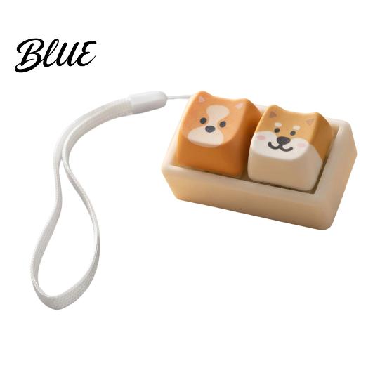 Büro Angst Linderung Spielzeug Cartoon Hund Fidget Tastatur Spielzeug 1/2/3/4/9-Tasten Druckknopf Stress Mini für Rucksack Handtasche Geldbörse Anhänger Erwachsene Sensorische Spielzeuge
