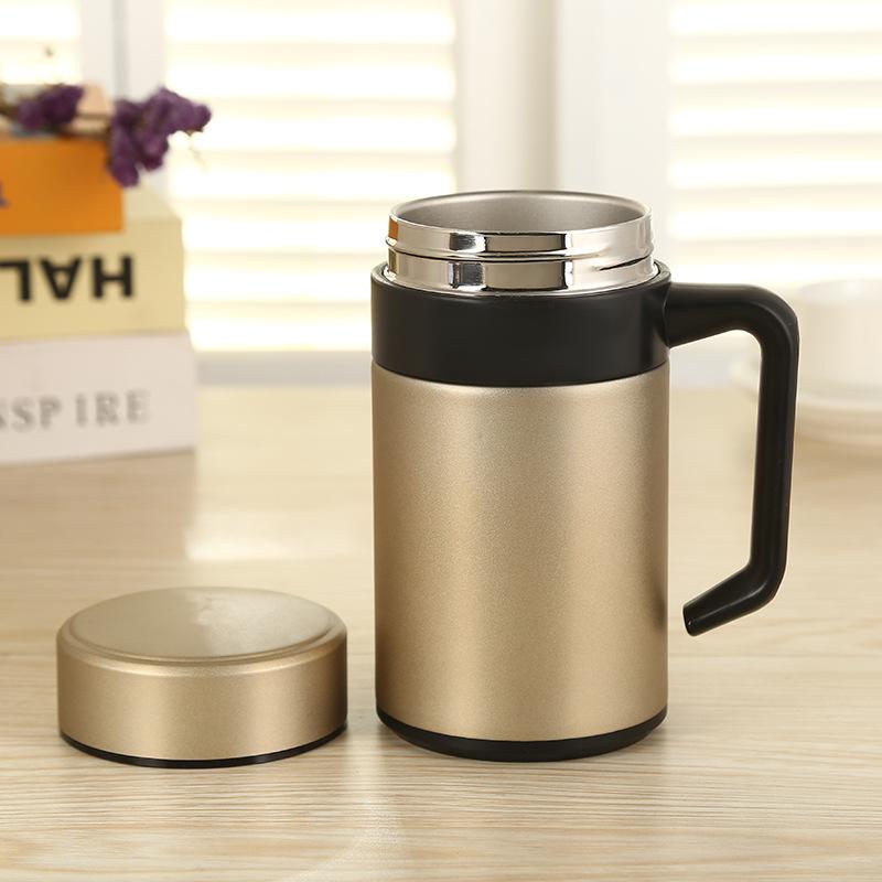 Stainless Steel Thermos Cup Gift Men'S Business Office Cup With Handle Filter Tea Cup