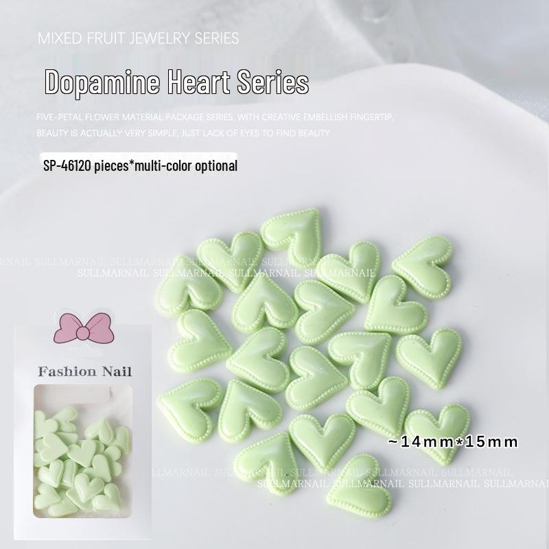 

Смола для нейл-арта в форме сердца, разноцветный дизайн с плоской задней стороной персикового цвета, 20 шт.