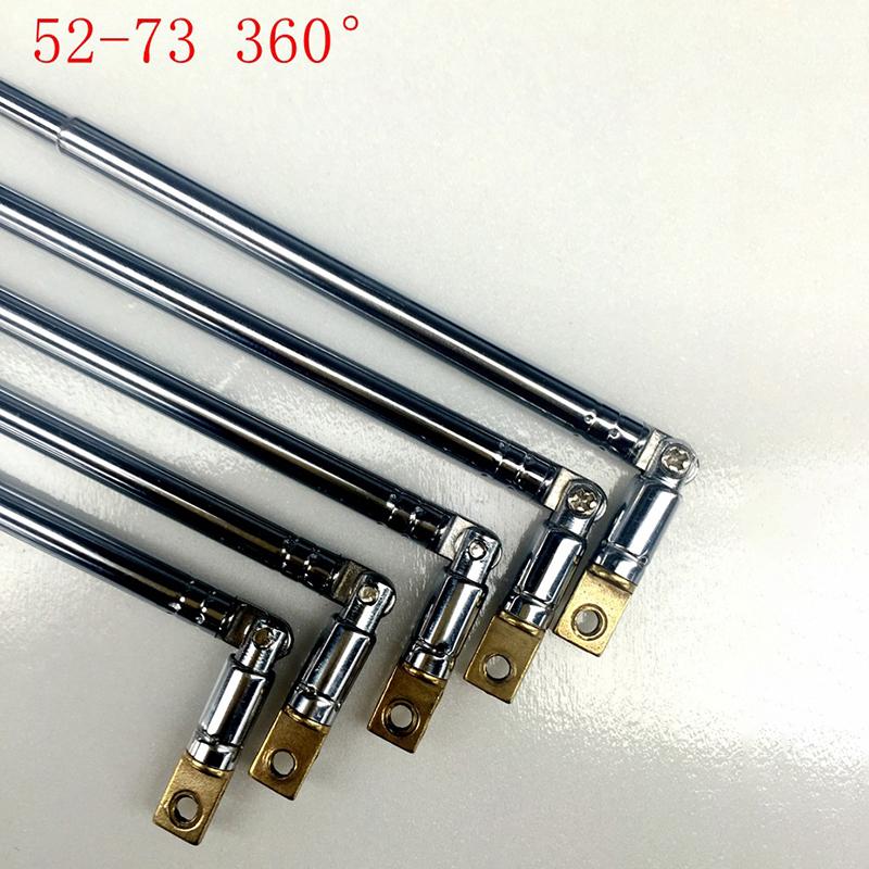 1Pc 52-73 5-sekční teleskopická nerezová ocel Full-kanálové Am FM rádio Univerzální otočná anténa